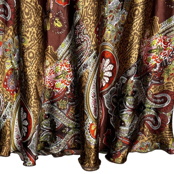 Vintage Pierre Cardin Polyester Paisley Skirt - Picture 2 of 5